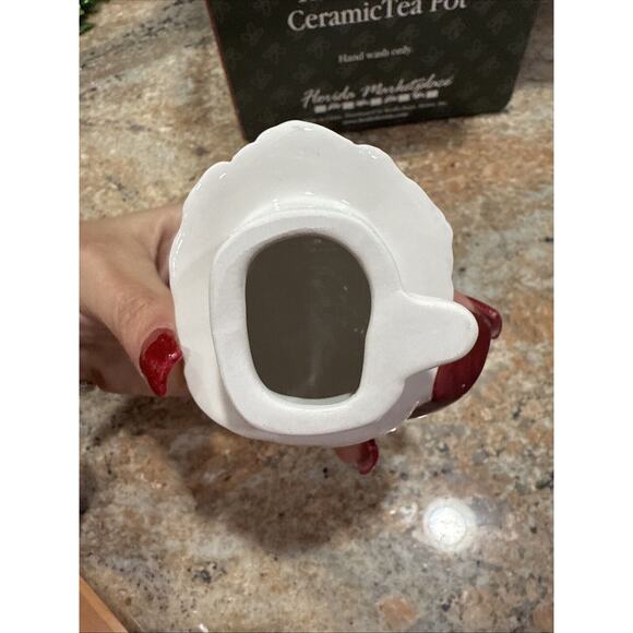 Florida Marketplace Santa Claus Ceramic Tea Pot Hand Painted - Picture 4 of 9